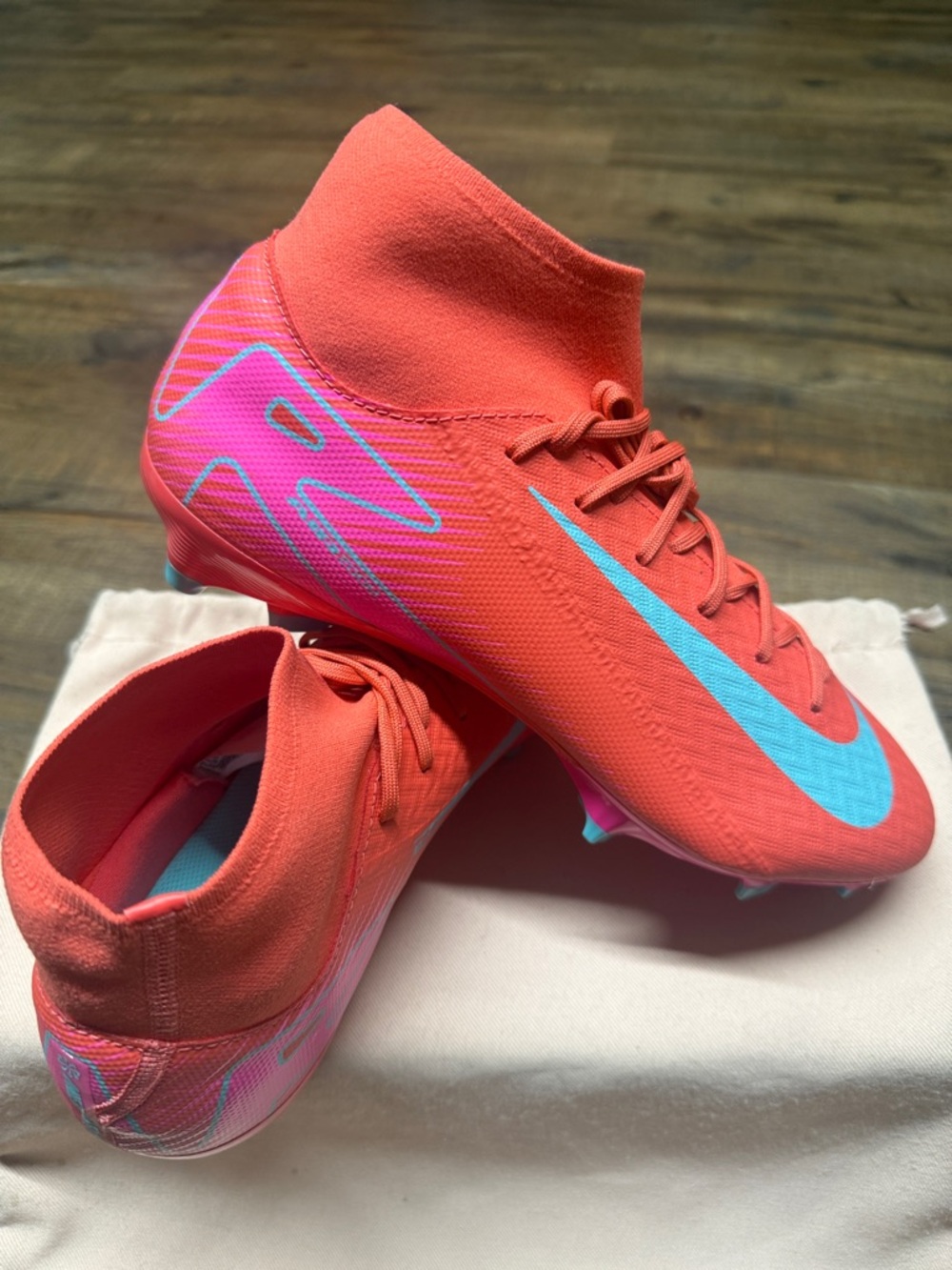 NIKE MEN'S ZOOM MERCURIAL SUPERFLY 10 PRO FG EMBER “GLOW/AURORA GREEN”